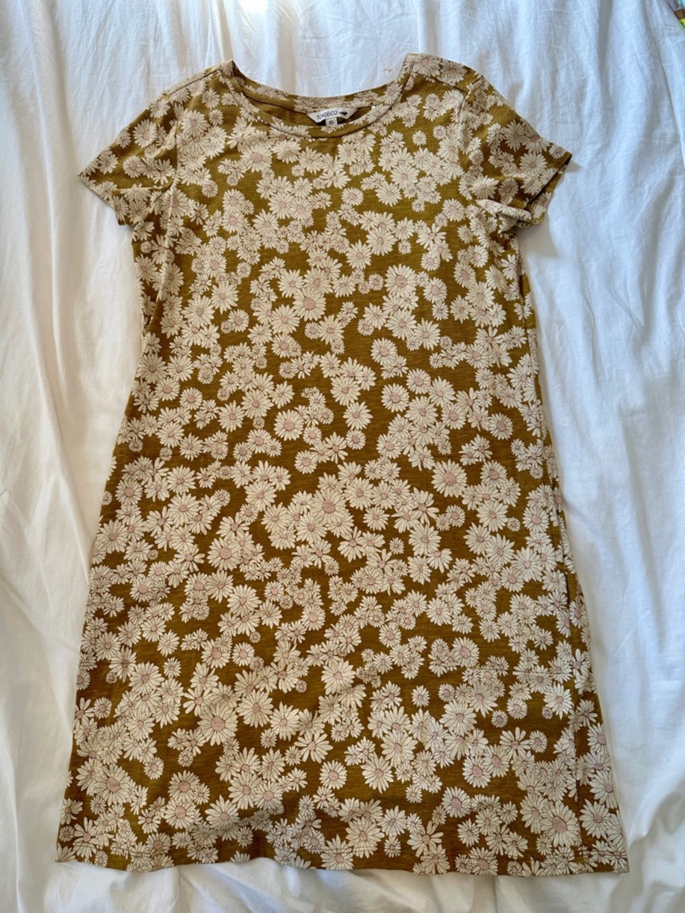 Women's Toad&Co Windmere II Short Sleeve Dress, W Pockets, daisy print Size XS